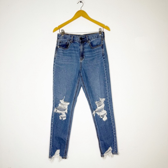 American Eagle Mom Jeans High Rise Straight Women’s Size 4 Regular - Picture 1 of 8